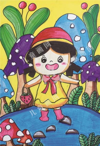 采蘑菇的女孩