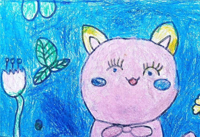 穿粉色衣服的小猫