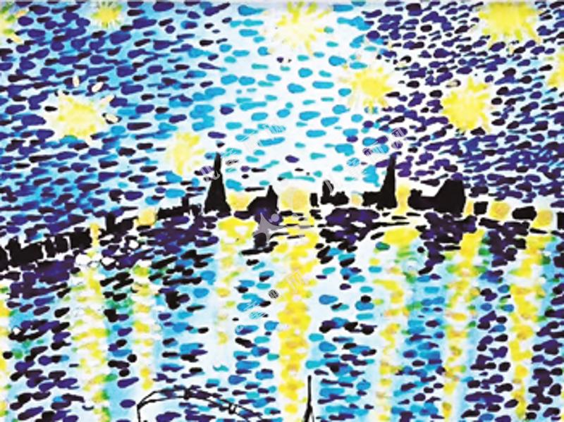 罗纳河上的星空