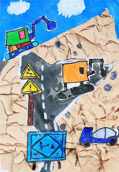 公路上的施工队