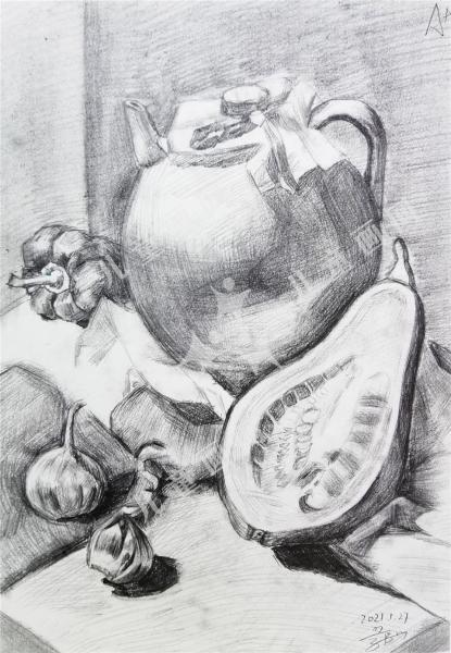素描静物
