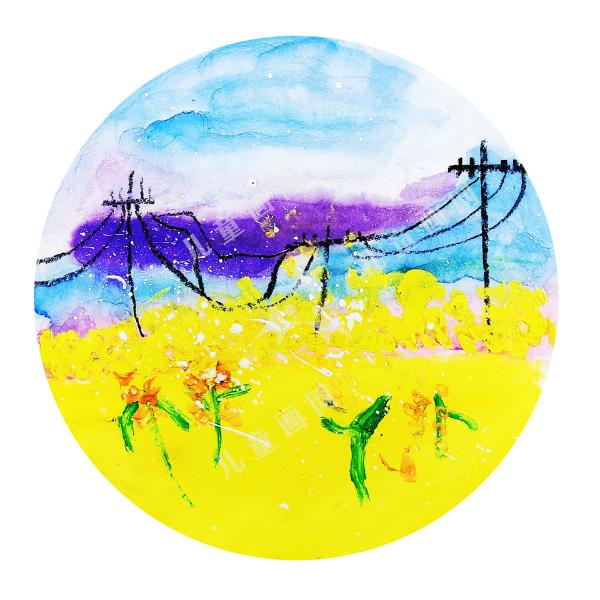 夕阳下的油菜花