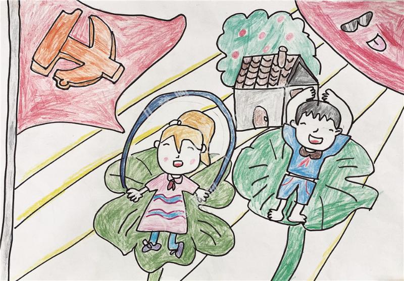 沐浴在党的光辉下