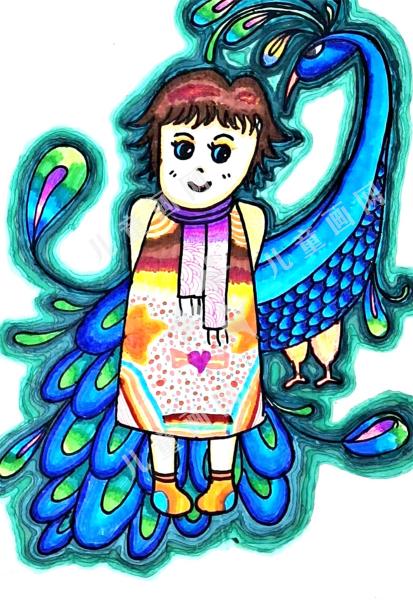 孔雀与女孩