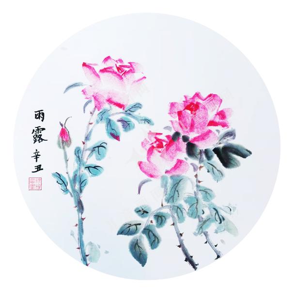 雨后玫瑰
