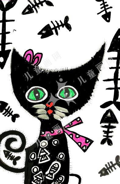 一只炸毛的猫