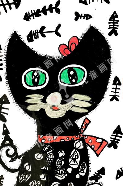 一只炸毛的猫