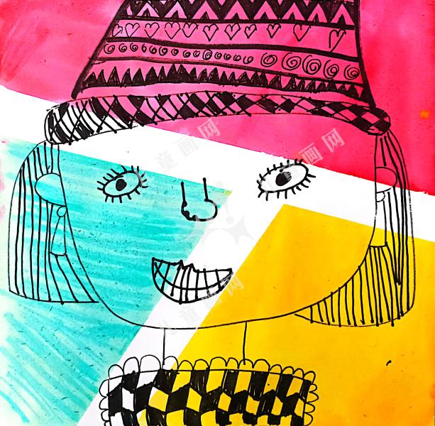 戴帽子的小女孩