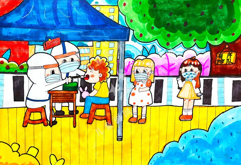 有序排队做核酸