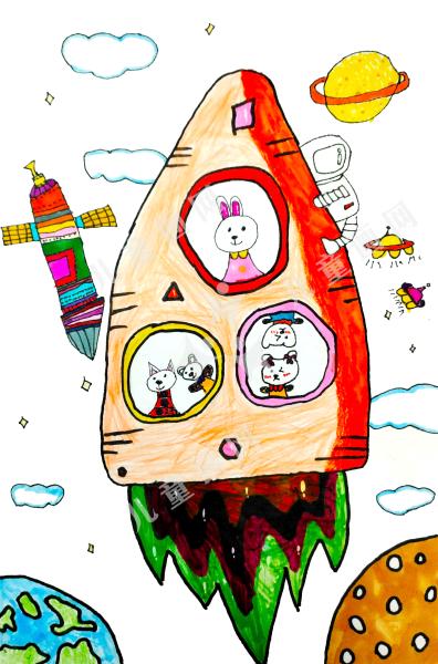 小动物乘火箭