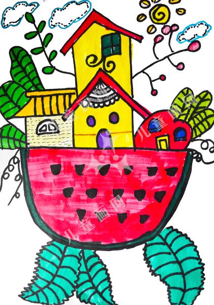 西瓜上的房子