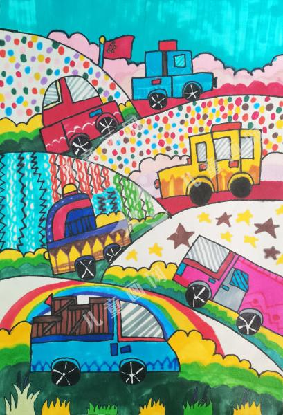 行走在路上的汽车