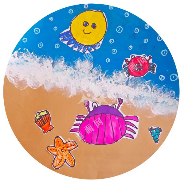 海滩中的小螃蟹