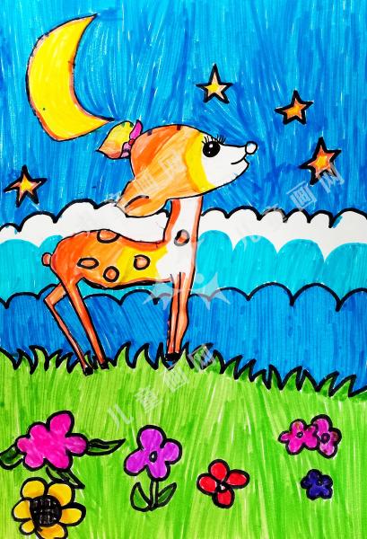 追逐星星的梅花鹿