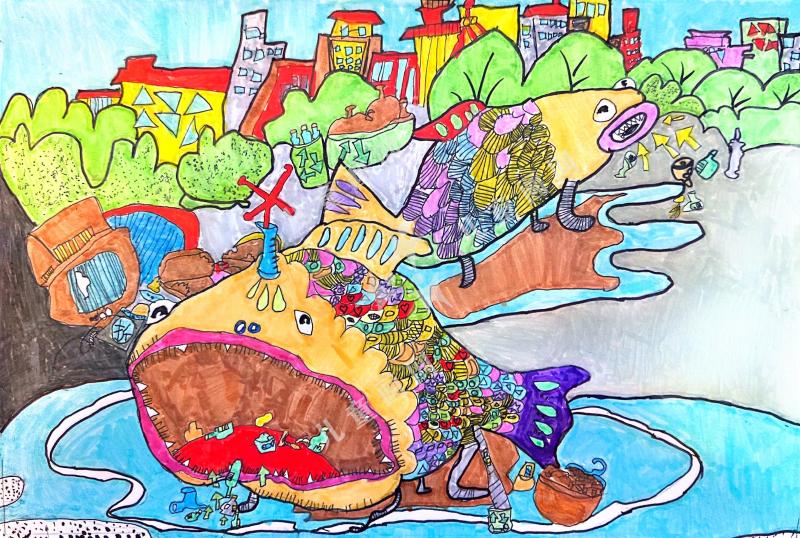 蓝色海洋清洁使者