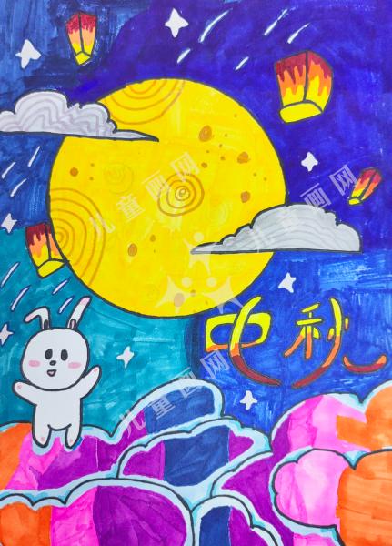 赏中秋圆月