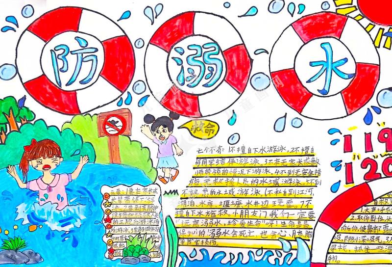防溺水手抄报