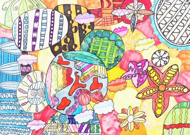 彩色圆形的世界