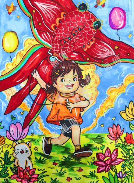 忙趁东风放纸鸢