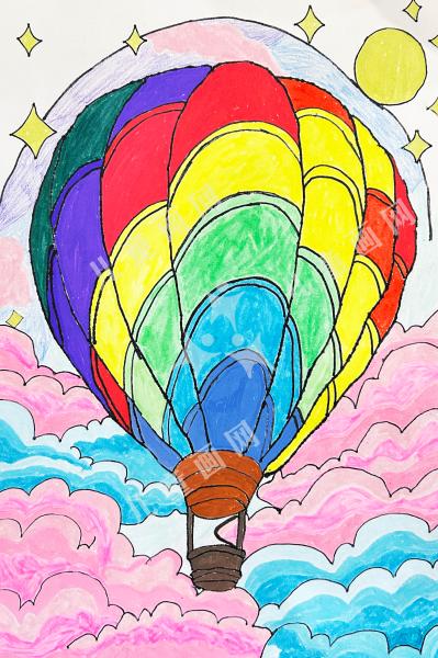 七彩热气球