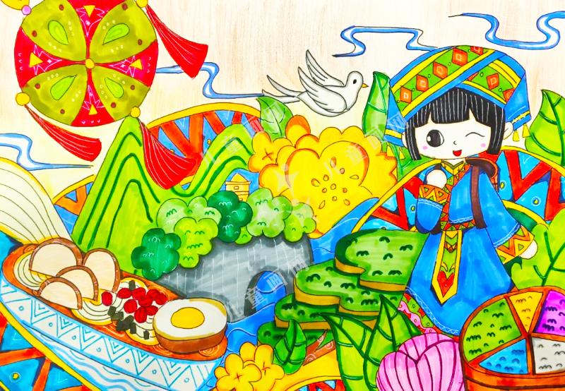 民族风情绘端午