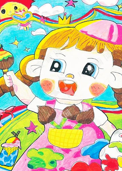 爱画画的小女孩