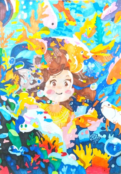 人与海底世界