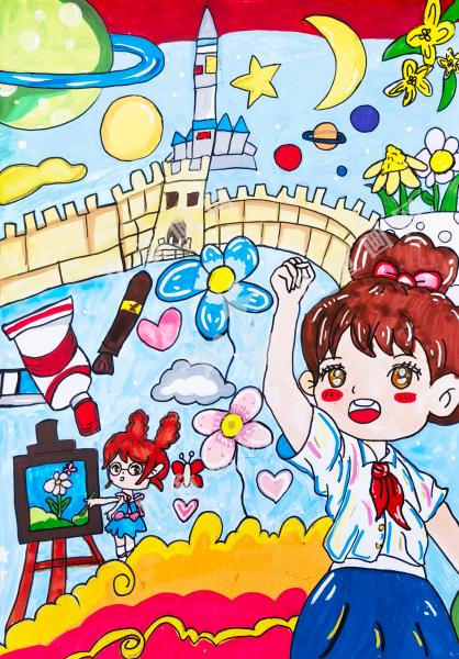 艺梦航天，长城下的童想