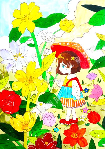 花间漫步