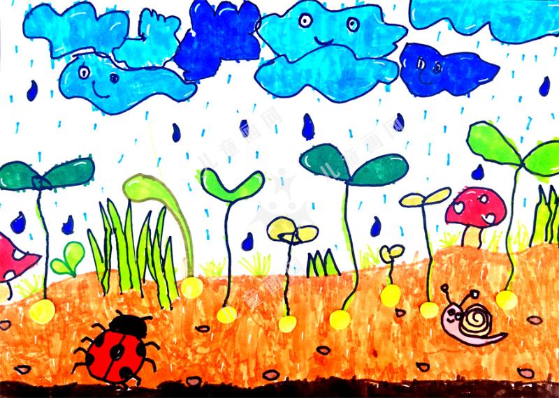 春雨里的小芽芽