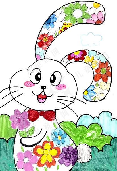 长耳朵花花兔