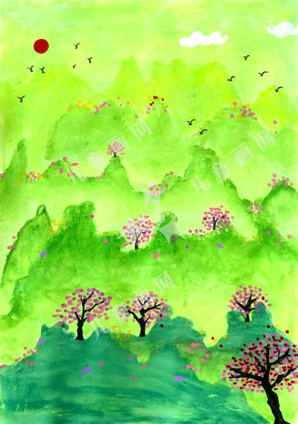 春日青山图