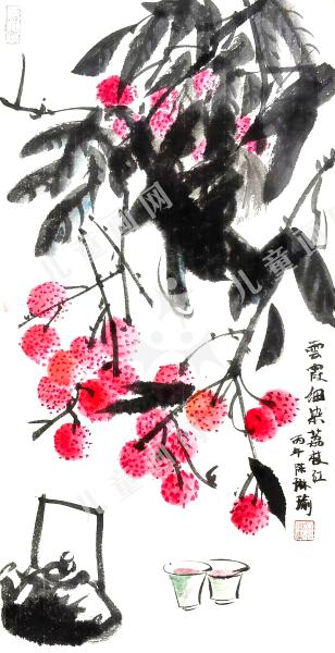 云霞细染荔枝红