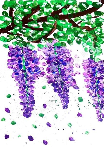 串串紫藤花